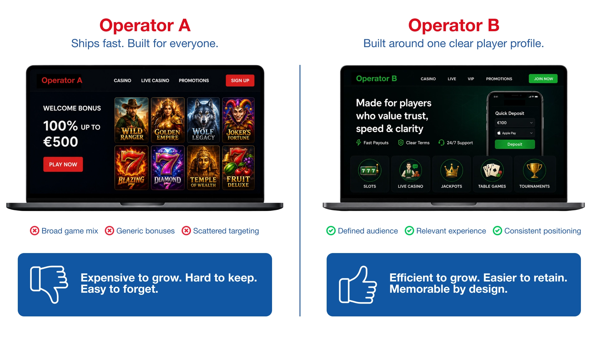 Two online casino launches with different branding strategies